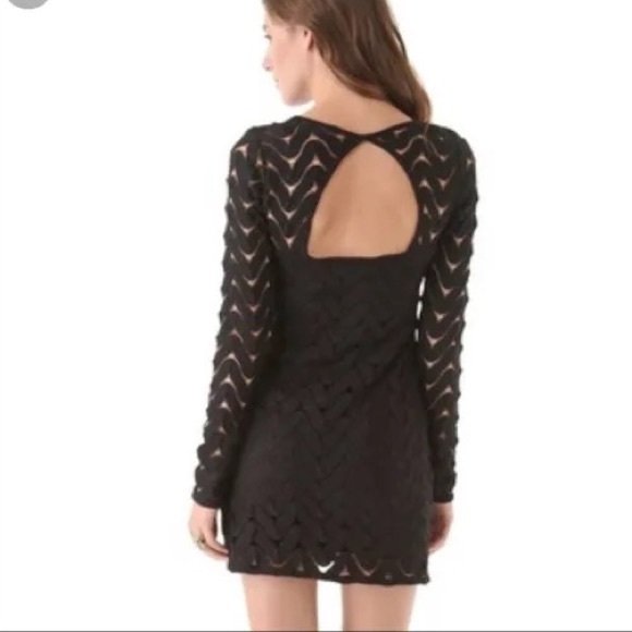 Free People Wild Things Bodycon Black Dress Size Small - Picture 4 of 11